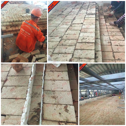 棍底式爐爐底耐火磚鋪設(shè) 棍底式爐爐底耐火磚鋪設(shè)