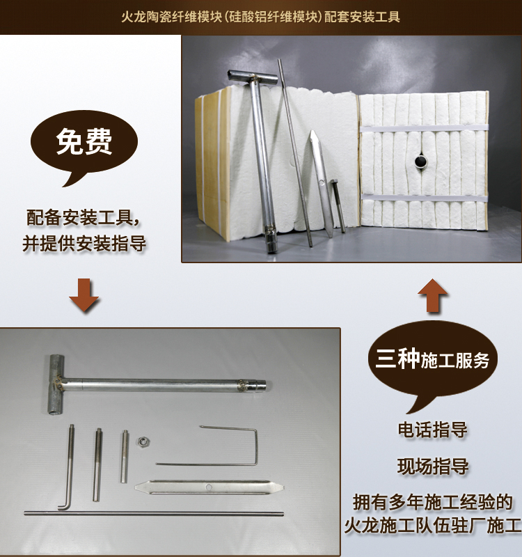 陶瓷纖維模塊安裝